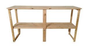 wooden work bench